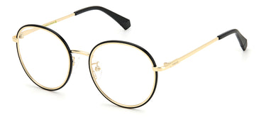 Premium Women Polaroid Eyeglasses: PLD D438/G - Black Gold - SpecSMART Eye Clinic (Diagonal View)